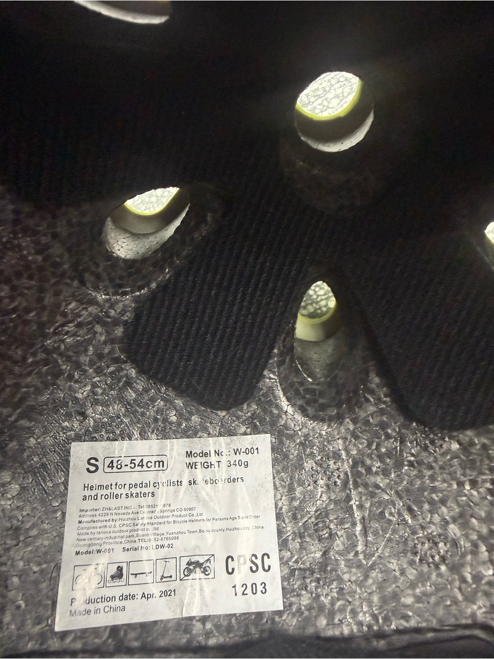 Bright Lime Skate/Bike Helmet small 48-54 cm - Picture 3 of 3